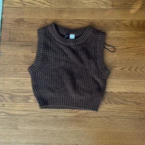 Brown sweater vest
